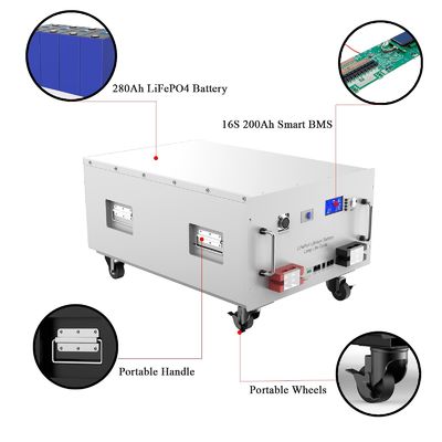 666 X 483 X 267mm 51.2V 280Ah Solar Lithium Battery Pack Cho Hệ thống giải pháp năng lượng gia đình