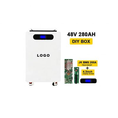 280Ah ắc quy dọc DIY hộp pin với bánh xe và thép trắng Stand Up Case