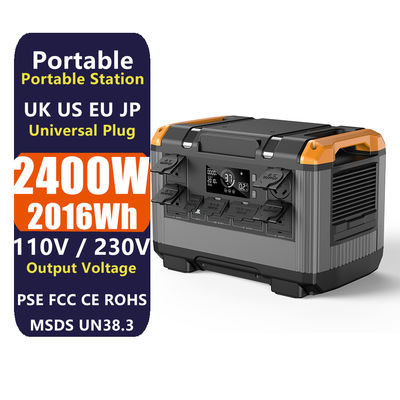 Trạm điện ngoài trời khẩn cấp 2400w với loại pin LiFePO4 và thời gian sạc nhanh