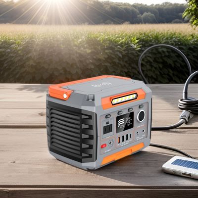 1x AC Pure Sine Wave Output Phương tiện cung cấp năng lượng mặt trời với đèn pin và pin lithium ion