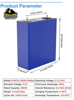280Ah 314Ah pin pin LiFePO4 prismatic cho các giải pháp lưu trữ năng lượng mặt trời OEM