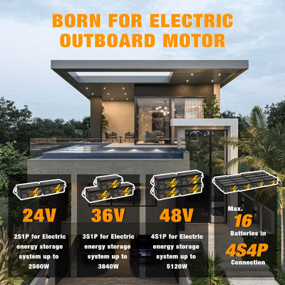 12V 12.8V 24V 48V Volt 100Ah 120Ah 200Ah 300Ah 400Ah Sạc lại Lifepo4 Chu kỳ sâu Li Lithium Ion pin gói niêm phong
