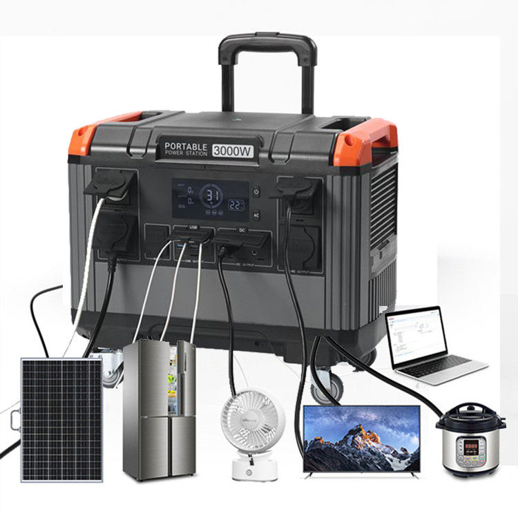 Nhà máy điện pin LiFePO4 cho cắm trại ngoài trời 150W 300W 500W 1000W 2400W 3000W