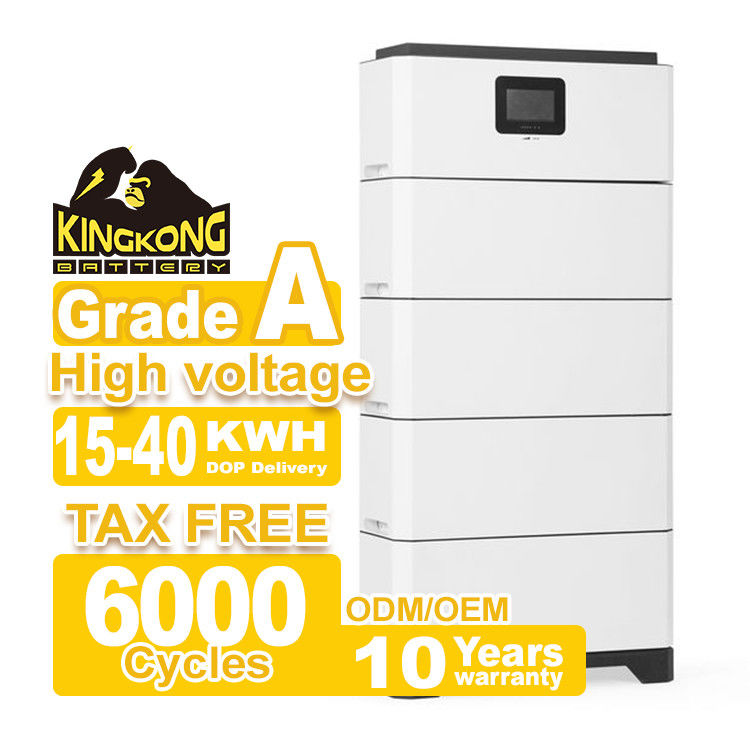 Kết nối lưới lai kết hợp rộng rãi Inverter LFP mô-đun xếp chồng pin điện áp cao Hệ thống lưu trữ năng lượng gia đình 15-40