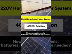 Cài đặt năng lượng mặt trời 40kWh: 18 tấm pin (550W mỗi tấm), sản lượng hàng ngày ~ 39.6kWh. Năng lượng cho các ngôi nhà bằng năng lượng sạch