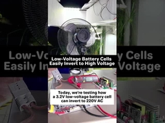 3.2V→220V thử nghiệm: Máy biến tần MPPT xử lý dòng khởi động cao của quạt.