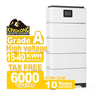 Kết nối lưới lai kết hợp rộng rãi Inverter LFP mô-đun xếp chồng pin điện áp cao Hệ thống lưu trữ năng lượng gia đình 15-40