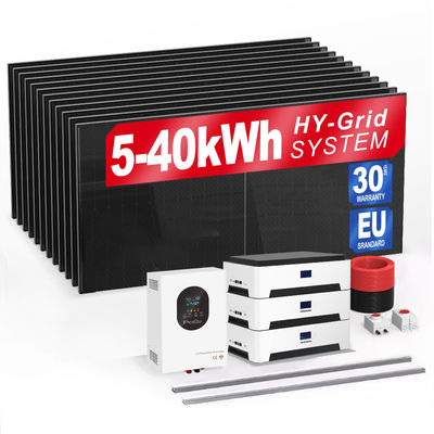 6Kw 10Kw 20Kw 30Kwh Mặt trời Off Grid pin mặt trời Lưu trữ năng lượng Hệ thống năng lượng cho nhà AC đèn sưởi mặt trời TV pin